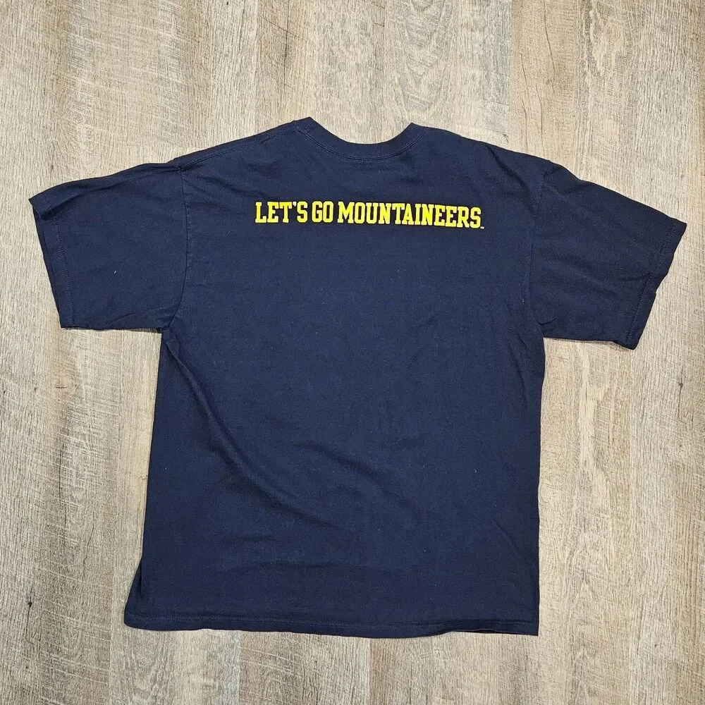 Nike Team Men's West Virginia Moutaineers Blue Short Sleeve T-Shirt Size Large - Picture 4 of 7